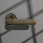 Aura Reguitti Poignée de Porte sur Rosace Ronde en Zama