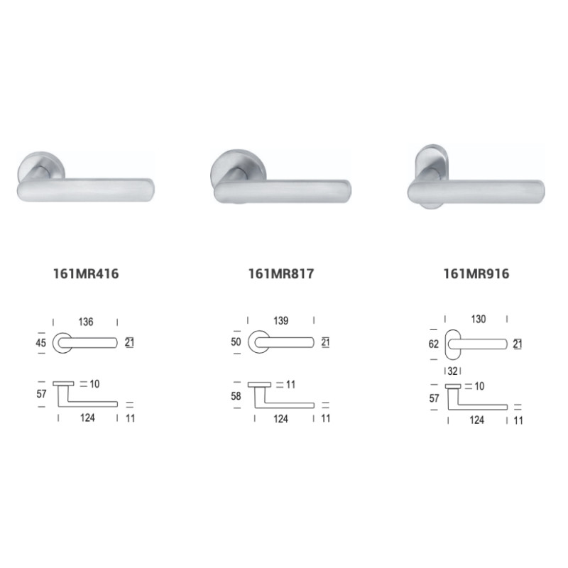 Aura Reguitti Poignée de Porte sur Rosace Ronde en Zama
