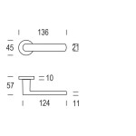Aura Reguitti Poignée de Porte sur Rosace Ronde en Zama