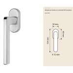 Axis Zincral Linea Calì Poignée de Fenêtre avec Mouvement DK