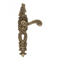 Baroque poignée de porte sur la plaque de ligne Cali Formulaire Recherché Vintage
