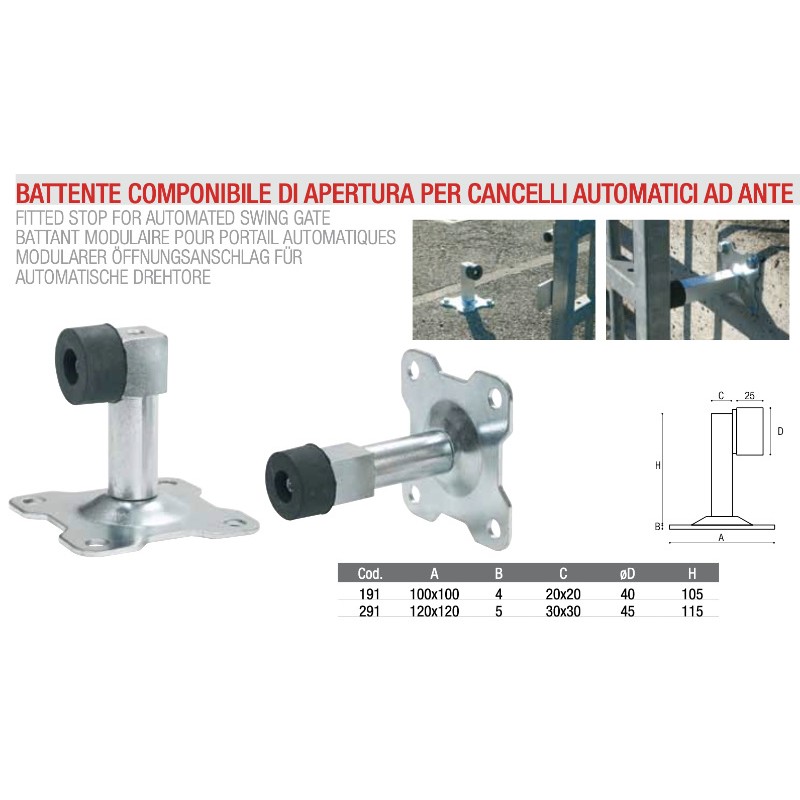 Battant pour Portail Automatique Modulaire BREVETTI ADEM 3 BLOCK