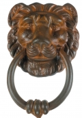 Heurtoir de Porte Lion avec Anneau Fer Forgé Galbusera 2215