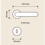 Beta Linea Calì Poignée Classique pour Porte Intérieure Style Romantique