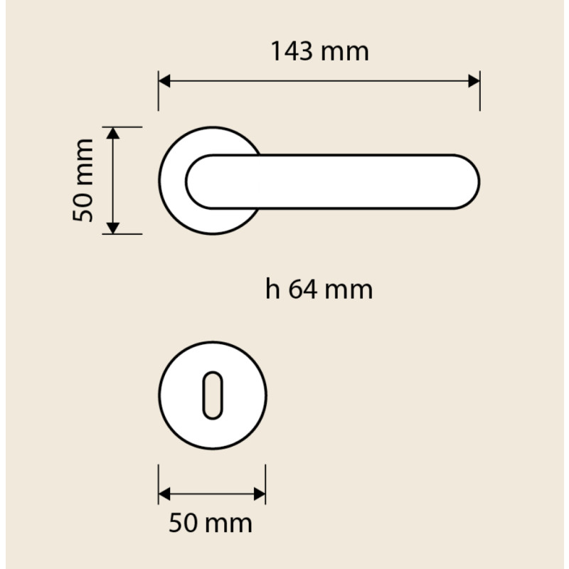 Beta Linea Calì Poignée Classique pour Porte Intérieure Style Romantique