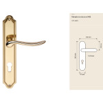 Beta Linea Calì Poignée sur Plaque de Porte Intérieure Style Romantique