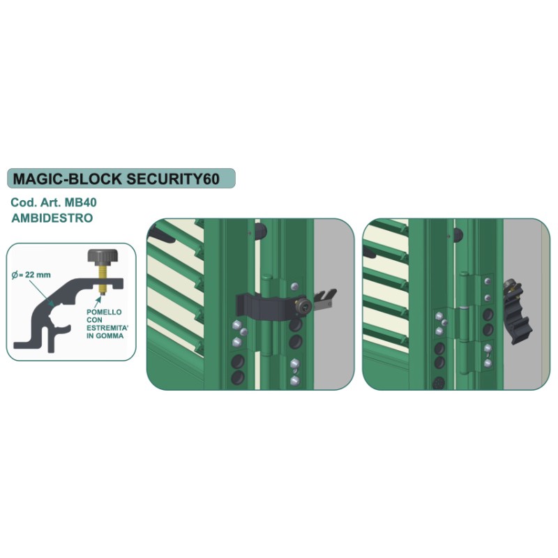 Bloque Volet Externe Magic-Block Security60 Tecnometalsystem