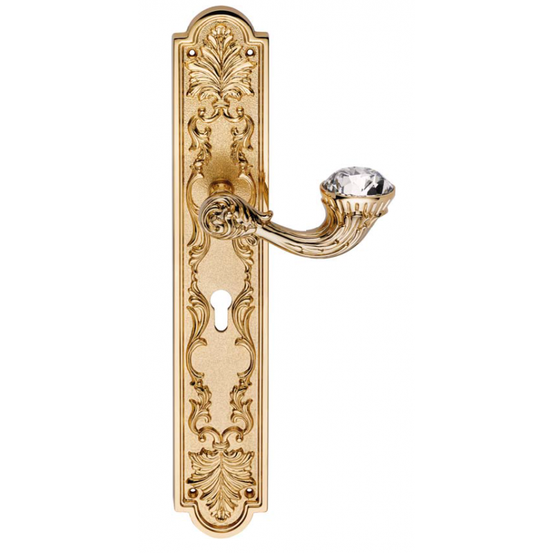 Brillant Diamond 1529 Poignée sur la Plaque pour Porte Linea Calì Vintage