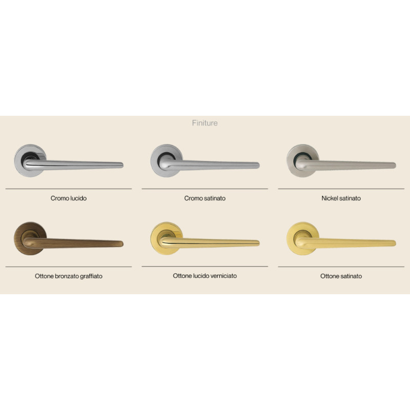 Brixia Linea Calì Poignée Classique en Laiton pour Portes Intérieures