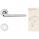 Brixia Zincral Linea Calì Poignée de Porte Intérieure