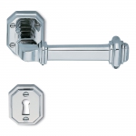 Poignée Busiri Cromo pour porte de tradition artistique italienne par Antologhia