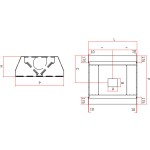 Hotte îlot pour Cuisine en Acier Inox et Moteur Ventilateur Électrique