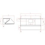 Hotte Aspirante Murale en Acier Inox avec Moteur Ventilateur