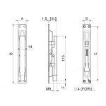 Un boulon avec le levier d'action Acier Système de fermeture Combiarialdo