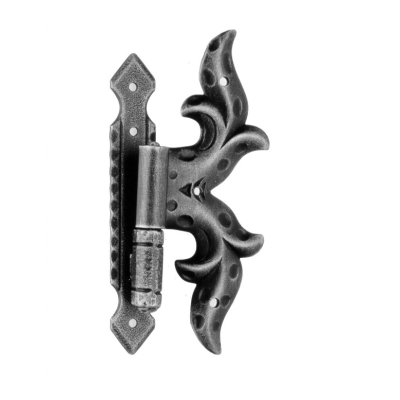 Charnière avec plaque 160x60mm Galbusera fer forgé pour portes et fenêtres