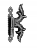 Charnière avec plaque 160x60mm Galbusera fer forgé pour portes et fenêtres