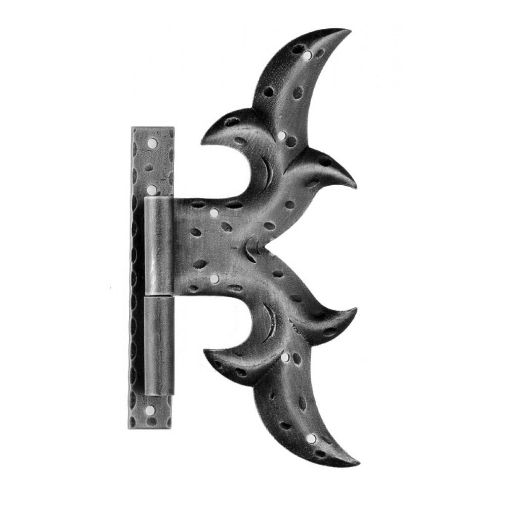 Charnière avec plaque 250x120mm Galbusera fer forgé pour portes et fenêtres