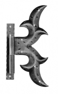 Charnière avec plaque 250x120mm Galbusera fer forgé pour portes et fenêtres
