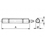 Weld axe d'articulation 3 Ali amovible et Ranella acier IBFM