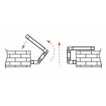 Charnière grilles de sécurité à double articulation divers types IBFM