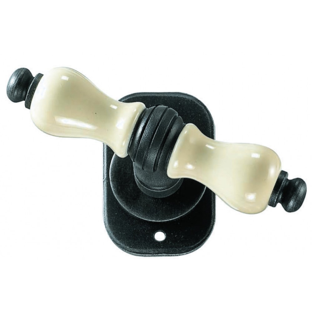 Copenhague Galbusera Poignées pour Fenêtres avec Rosetta Porcelaine Fer Forgé