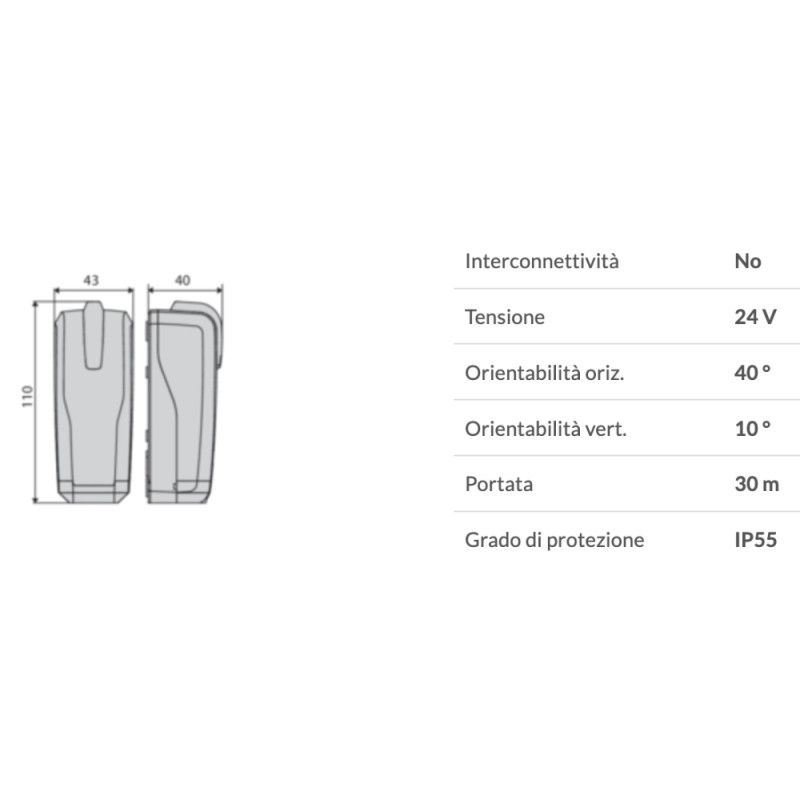 Paire de Photocellules pour Portails Universelles BFT THEA 2600815