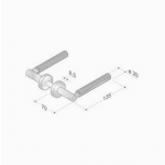 Poignées de deux PBA 2002.YOD bois et en acier inoxydable AISI 316L