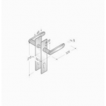 de poignées de plaque paire PBA 2020/2001 acier inoxydable AISI 316L