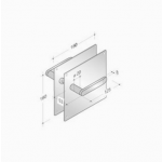 de poignées de plaque paire PBA 2020/2001 acier inoxydable AISI 316L