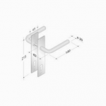 de poignées de plaque paire PBA 2027/2001 acier inoxydable AISI 316L