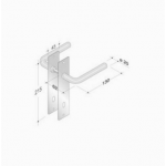 de poignées de plaque paire PBA 2027/2001 acier inoxydable AISI 316L