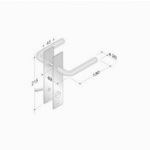 de poignées de plaque paire PBA 2027/2001 acier inoxydable AISI 316L