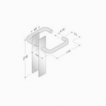 de poignées de plaque paire PBA 2027/2001 acier inoxydable AISI 316L