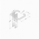 de poignées de plaque paire PBA 2027/2001 acier inoxydable AISI 316L