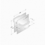 de poignées de plaque paire PBA 2027/2001 acier inoxydable AISI 316L