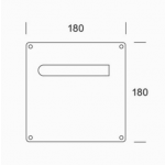 de poignées de plaque paire PBA 2030/2001 acier inoxydable AISI 316L