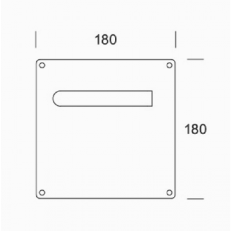 de poignées de plaque paire PBA 2030/2001 acier inoxydable AISI 316L
