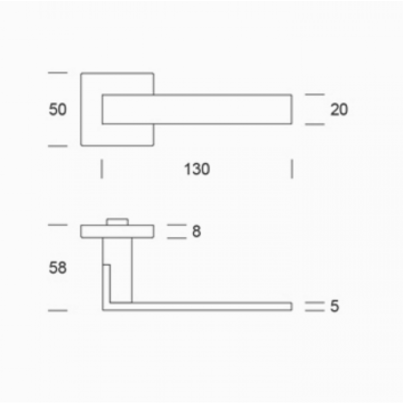 Couple poignées en acier inoxydable AISI 316L PBA 0IT.151.0000