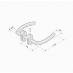 Couple poignées en acier inoxydable AISI 316L 2027T PBA