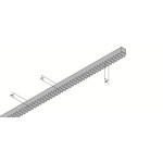 Crémaillère de Porte en Acier 1 Mètre Stagnoli ACRM2