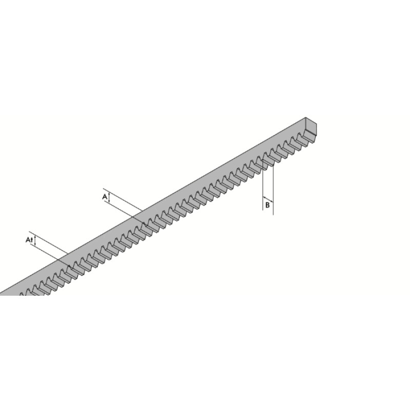 Crémaillère de Porte en Acier 1 Mètre Stagnoli ACRM2