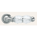 Crystal Chrome Poli Poignée de Porte sur Rosette Linea Calì Crystal