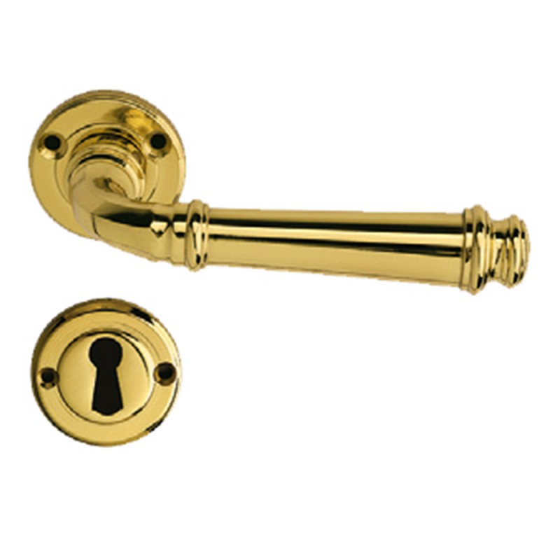 Air poli poignée de porte Chrome sur Rosette dynamique romantique et classique Linea Cali