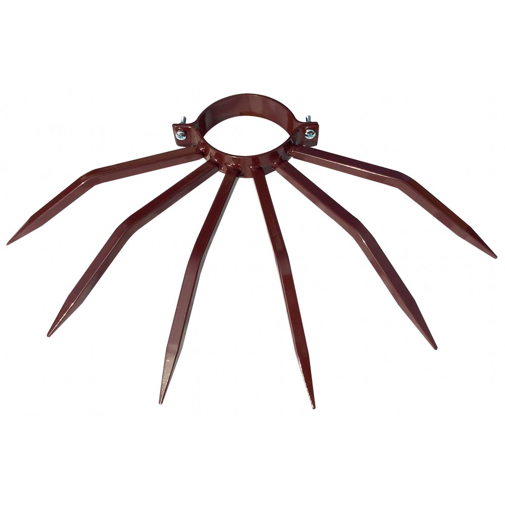 Diamètre de la borne anti-vol 120 mm Grimpo pour les tuyaux externes Type de pluie en acier peint marron