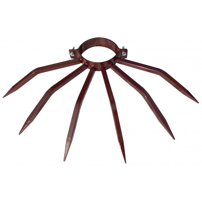 Diamètre de la borne anti-vol 120 mm Grimpo pour les tuyaux externes Type de pluie en acier peint marron