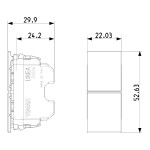 Deux Boutons Indépendants LINEA VIMAR 30066 1P NO 10 A 250 V~