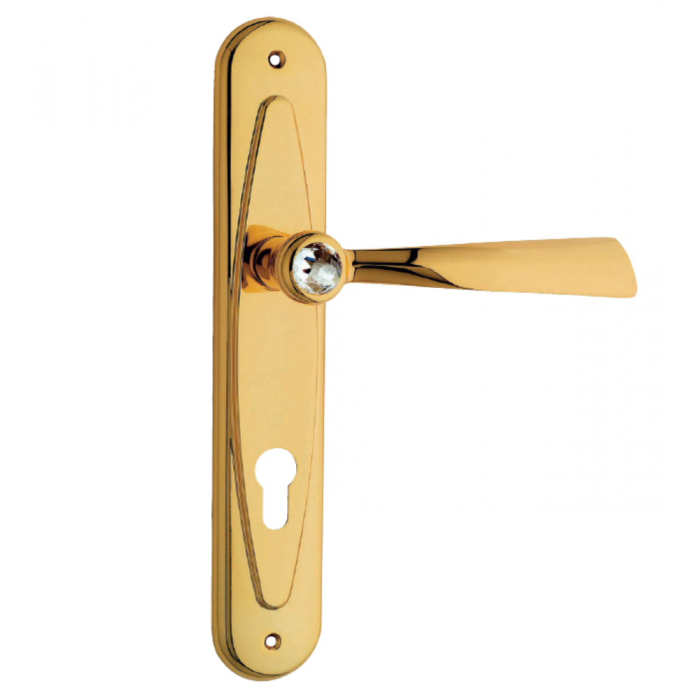 Elika Crystal Poignée sur la Plaque pour Porte Linea Calì Crystal