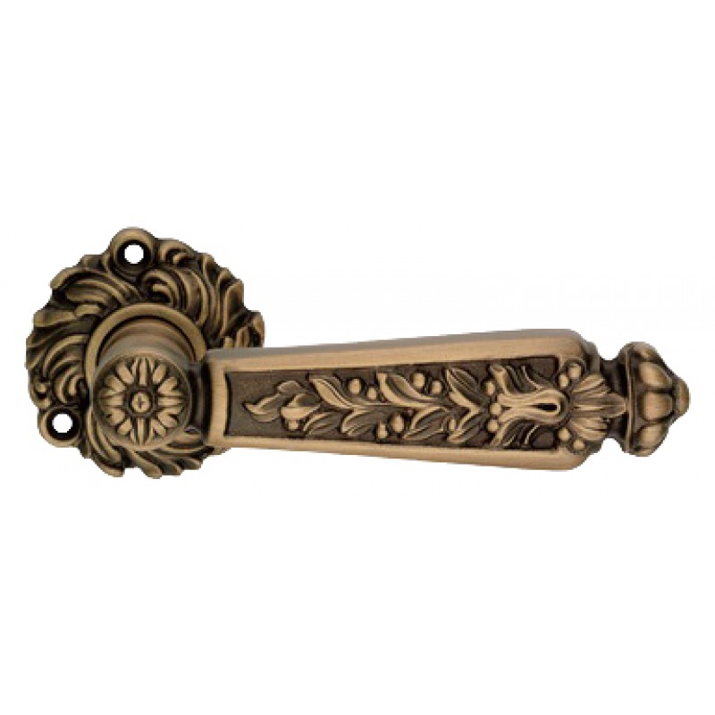 Epoca Mat Patiné Poignée de Porte sur Rosette Linea Calì Vintage