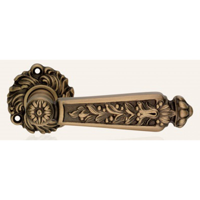 Epoca Mat Patiné Poignée de Porte sur Rosette Linea Calì Vintage
