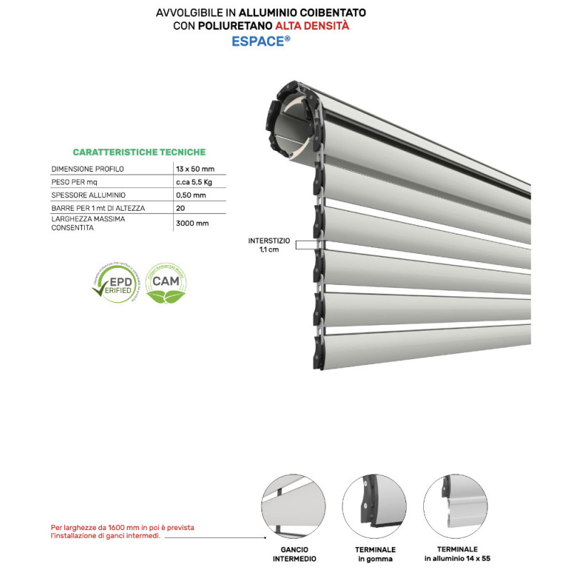 Espace Pinto Volet Roulant Aluminium Polyuréthane Haute Densité